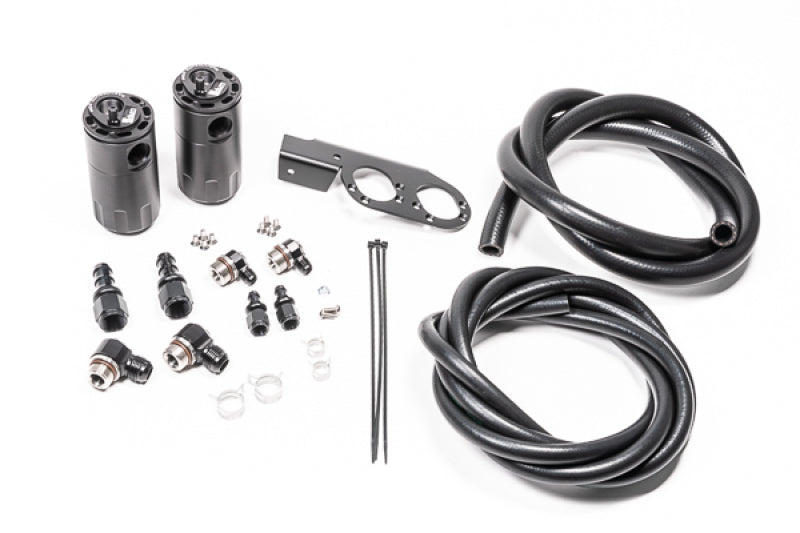 RADIUM ENGINEERING DUAL CATCH CAN KIT, NISSAN Z33 V35, VQ35DE/HR, FLUID LOCK