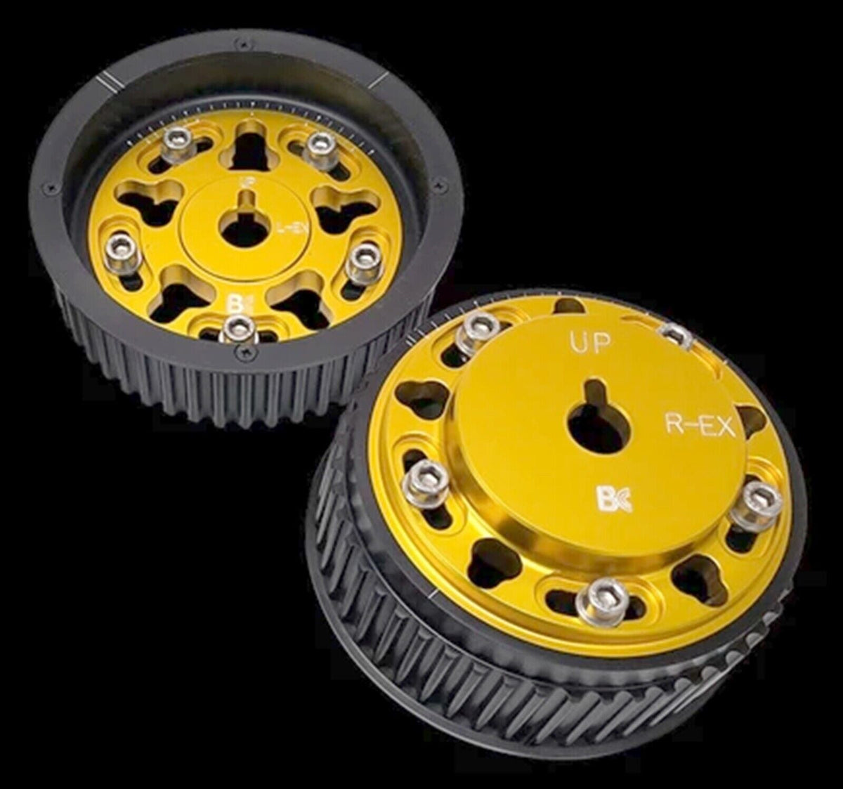 ADJUSTABLE CAM GEARS - Gold w/ARP Hold Down Bolts (Subaru EJ205 - WRX / EJ257 - STi) - Set/2 - Future Motorsports - CAM GEARS - BRIAN CROWER - Future Motorsports