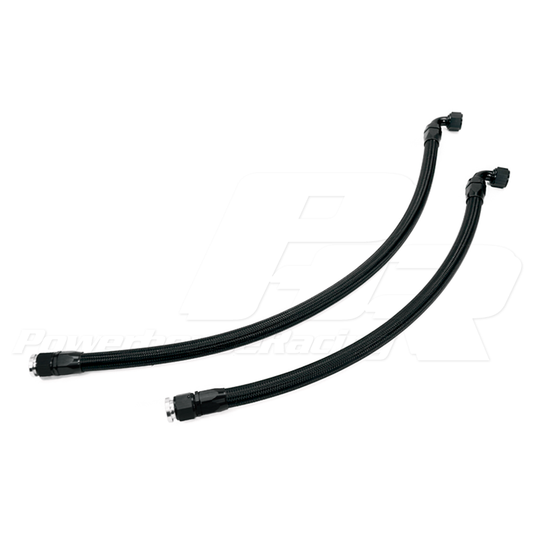 PHR -12 Breather Lines for Gen 2 Tank RHD to Stock TT Valve Covers - Black braided lines