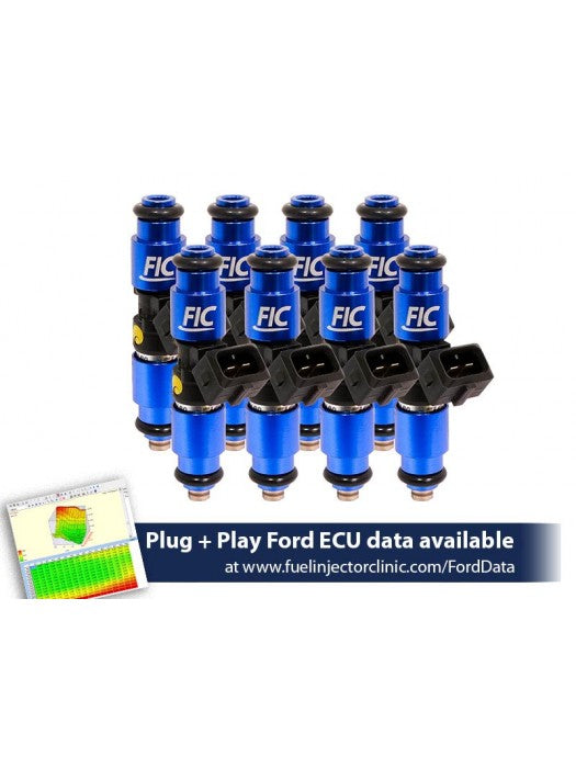 Fuel Injector Clinic (FIC) 1200cc Injector Set for Mustang GT (2005-2016 )/GT350 (2015-2016)/ Boss 302 (2012-2013)/Cobra (1999-2004) (High-Z)