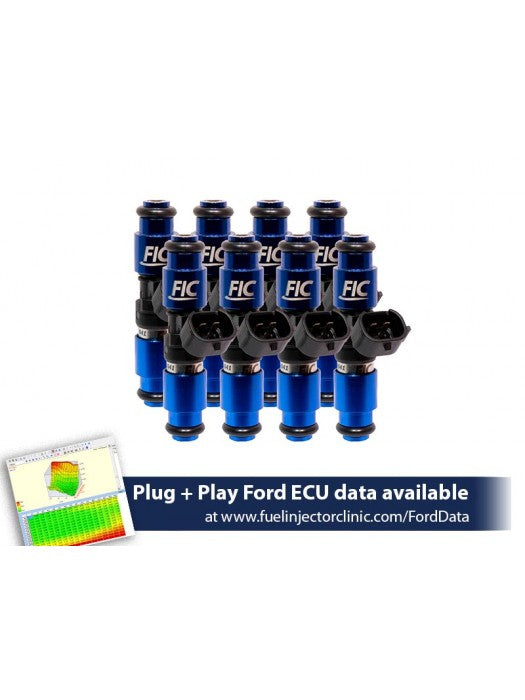 Fuel Injector Clinic (FIC) 2150cc Injector Set for Mustang GT (2005-2016 )/GT350 (2015-2016)/ Boss 302 (2012-2013)/Cobra (1999-2004) (High-Z)