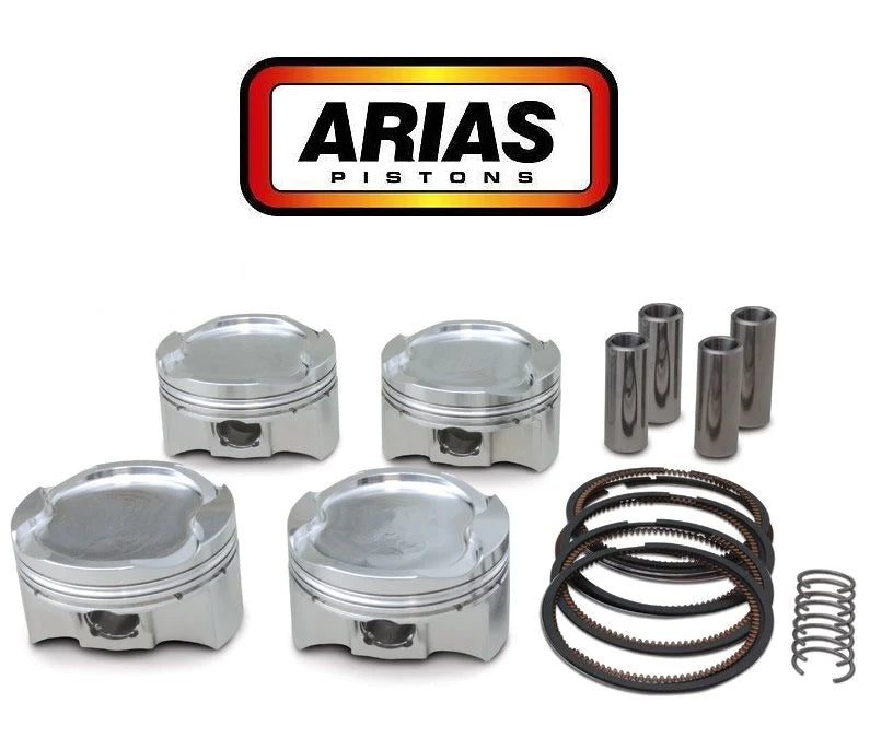 Arias Pistons Mitsubishi 2.0L DOHC OEM Bore 3.366 Stroke 3.465 Rod 5.906 CR 8.6 Dish Head 47cc - Future Motorsports - ENGINE BLOCK INTERNALS - Arias Pistons - Future Motorsports