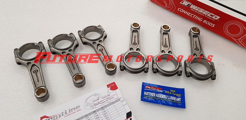 Boostline Toyota 2JZ-GE, 2JZ-GTE Connecting Rod Set, 142.00 mm Length ARP2000 BOLTS