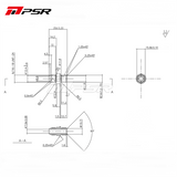 PSR Turbo Water Cooling Fitting Kit -6 AN for PSR28 PSR30 PSR35 GEN I/II PSR3584RS PSR25G PSR30G PSR35G PSR42G