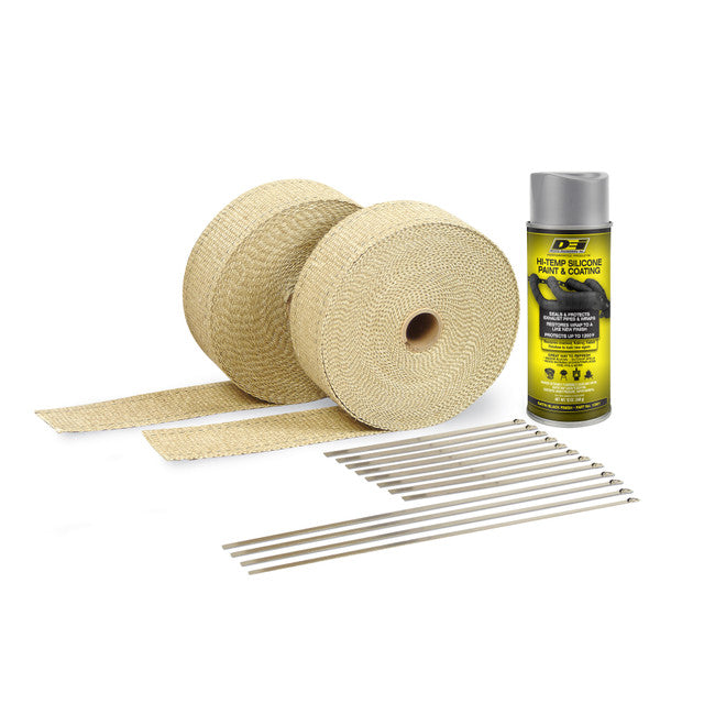 DEi Exhaust Wrap Kit - Tan / Aluminum HT