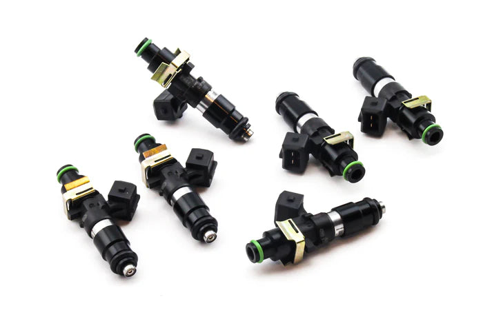 Deatschwerks Set of 6 Bosch EV14 1200cc high impedance injectors for Toyota Supra TT 93-98. For top feed conversion, 11mm O-ring.