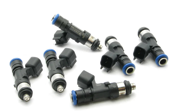 Deatschwerks Set of 6 1000cc Injectors for Nissan 350z-370z 2003-15, GTR VR38DETT 2009-15, Nissan Skyline NEO RB25DET 1998-2002, Infiniti G35/G37 2003-14, and Volkswagen Golf GTI R32 3.2L VR6 2004-05