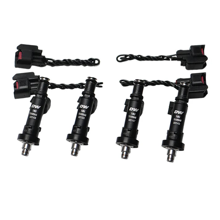 Deatschwerks Set of 4 1000cc Injectors for Honda Civic B/D/H 92-00 and Integra OBD I and II, B/D/H 91-01 Replaces 22S-01-1000-4