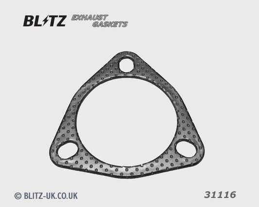 Exhaust Gasket - 77mm Bore - 3 bolt fixing, 88mm pcd