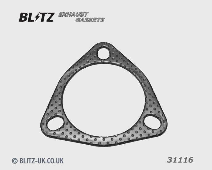 Blitz Exhaust Gasket - 74mm Bore - 3 bolt fixing, 94-100mm pcd