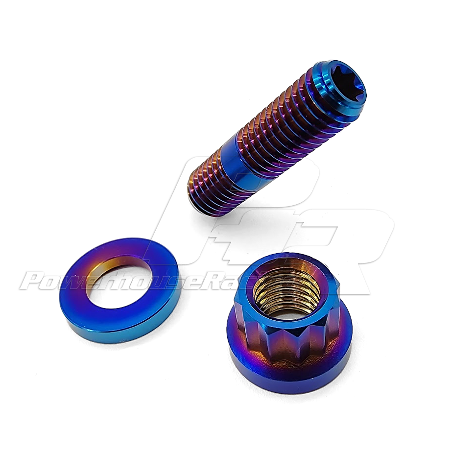 PHR PowerHouse Racing PHR Titanium Stud Kit, M10X1.5, 12pt, 37mm - Includes Stud, Nut and Washer