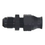 Deatschwerks 6AN Male Flare to 5/16 Inch Hardline Compression Adapter (Incl 1 Olive Insert), Anodized Matte Black