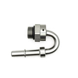Deatschwerks 8AN ORB Male to 3/8 Inch Male EFI Quick Connect Adapter 180-Degree (Incl O-Ring), Anodized DW Titanium
