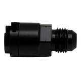 Deatschwerks 6AN Male Flare to 5/16 Inch Female EFI Quick Connect Adapter, Anodized Matte Black
