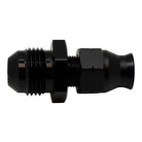 Deatschwerks 8AN Male Flare to 5/16 Inch Hardline Compression Adapter (Incl 1 Olive Insert), Anodized Matte Black
