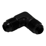 Deatschwerks 6AN Male Flare to 6AN Male Flare 90-Degree Fitting, Anodized Matte Black