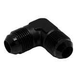 Deatschwerks 8AN Male Flare to 8AN Male Flare 90-Degree Fitting, Anodized Matte Black
