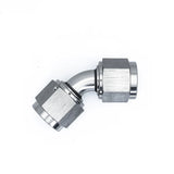 Deatschwerks 8AN Flare Female Swivel 45-Degree to 8AN Flare Female Swivel 45-Degree, Anodized DW Titanium