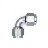 Deatschwerks 8AN Flare Female Swivel 90-Degree to 8AN Flare Female Swivel 90-Degree, Anodized DW Titanium