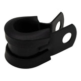 Deatschwerks Rubber Cushioned P-Clamp for 6AN Hose, 9.5mm Clamp Id, Anodized Matte Black