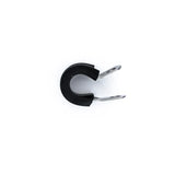 Deatschwerks Rubber Cushioned P-Clamp for 6AN Hose, 9.5mm Clamp Id, Anodized DW Titanium