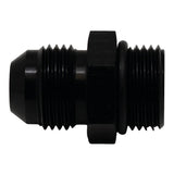 Deatschwerks 8AN ORB Male to 8AN Male Flare Adapter (Incl O-Ring), Anodized Matte Black