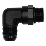 Deatschwerks 10AN ORB Male Swivel to 10AN Male Flare 90-Degree Fitting, Anodized Matte Black