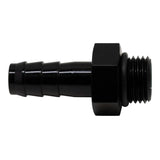 Deatschwerks 6AN ORB Male to 3/8 Inch Male Triple Barb Fitting (Incl O-Ring), Anodized Matte Black