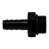 Deatschwerks 8AN ORB Male to 3/8 Inch Male Triple Barb Fitting (Incl O-Ring), Anodized Matte Black