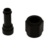 Deatschwerks 6AN Female Flare Swivel to 5/16 Inch Single Hose Barb, Anodized Matte Black