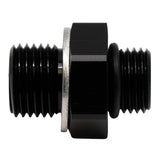 Deatschwerks 6AN ORB Male to M16 X 1.5 Metric Male (Incl O-Ring and Crush Washer), Anodized Matte Black