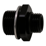 Deatschwerks 6AN ORB Male to M18 X 1.5 Metric Male (Incl O-Ring and Crush Washer), Anodized Matte Black