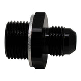 Deatschwerks 6AN Male Flare to M18 X 1.5 Male Metric Adapter (Incl Crush Washer), Anodized Matte Black
