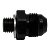 Deatschwerks 8AN Male Flare to M12 X 1.5 Male Metric Adapter (Incl Crush Washer), Anodized Matte Black