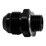 Deatschwerks 8AN Male Flare to M14 X 1.5 Male Metric Adapter (Incl Crush Washer), Anodized Matte Black