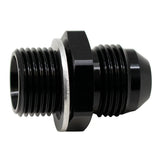 Deatschwerks 8AN Male Flare to M18 X 1.5 Male Metric Adapter (Incl Crush Washer), Anodized Matte Black