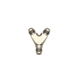 Deatschwerks 6AN Male Flare to 6AN Male Flare to 6AN Male Flare Y Block Fitting, Anodized DW Titanium