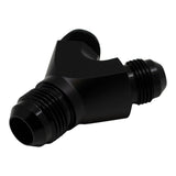Deatschwerks 8AN Male Flare to 8AN Male Flare to 10AN Male Flare Y Block Fitting, Anodized Matte Black