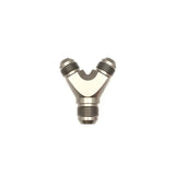 Deatschwerks 8AN Male Flare to 8AN Male Flare to 10AN Male Flare Y Block Fitting, Anodized DW Titanium