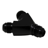 Deatschwerks 8AN Male Flare to 8AN Male Flare to 8AN Male Flare Y-Block Fitting, Anodized Matte Black