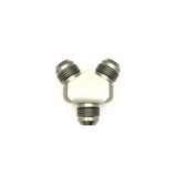 Deatschwerks 8AN Male Flare to 8AN Male Flare to 8AN Male Flare Y-Block Fitting, Anodized DW Titanium