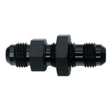 Deatschwerks 6AN Male Flare to 6AN Male Flare Bulkhead Adapter (Incl Nut), Anodized Matte Black