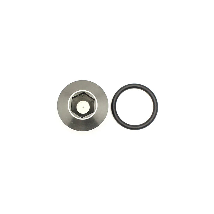 Deatschwerks 10AN ORB Male Plug, Low Profile Internal Allen/Hex (Incl O-Ring), Anodized DW Titanium