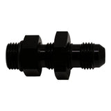 Deatschwerks 6AN O-Ring Male to 6AN Male Flare Bulkhead, Include Nut, Anodized Matte Black