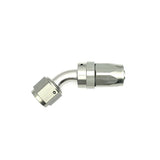 Deatschwerks 8AN Female Swivel 45-Degree Hose End CPE, Anodized DW Titanium
