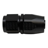 Deatschwerks 10AN Female Swivel Straight Hose End CPE, Anodized Matte Black