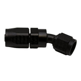 Deatschwerks 6 AN Female Flare Swivel 30-Degree Hose End CPE, Anodized Matte Black