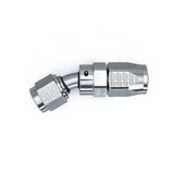 Deatschwerks 6 AN Female Flare Swivel 30-Degree Hose End CPE, Anodized DW Titanium