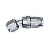 Deatschwerks 8 AN Female Flare Swivel 30-Degree Hose End CPE, Anodized DW Titanium