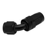 Deatschwerks 8 AN Female Flare Swivel 60-Degree Hose Crimping Style End CPE, Anodized Matte Black